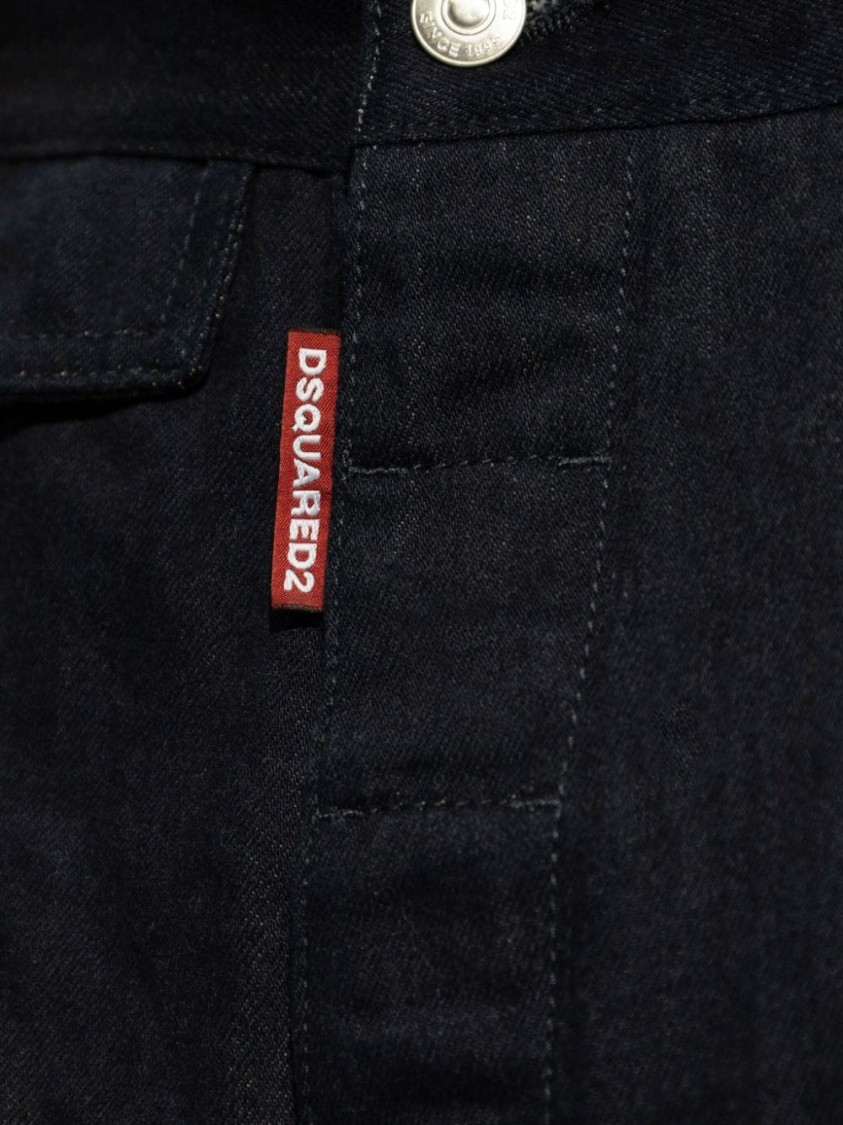 Dsquared2 Low-rise Tapered Jeans In Black