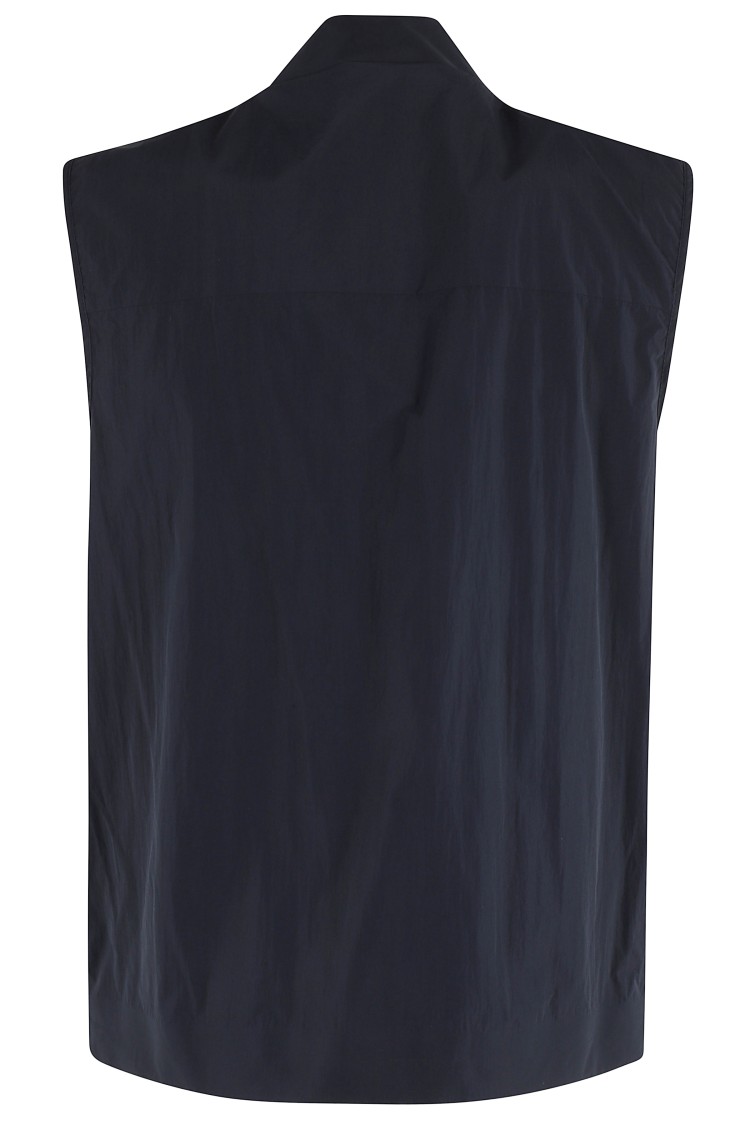 K-way Textured Finish Blue Jacket With Adjustable Hem