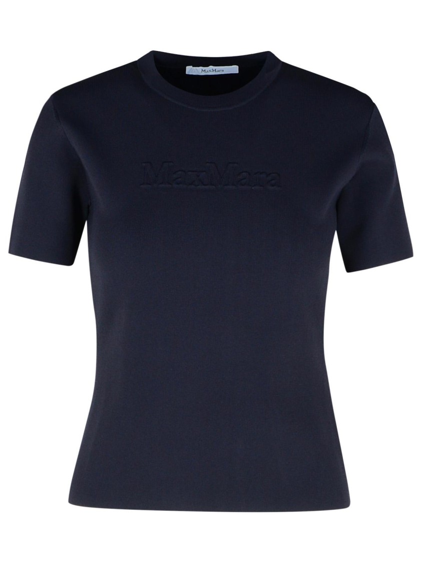 Max Mara Segale Blue Viscose Blend T-shirt In Blue