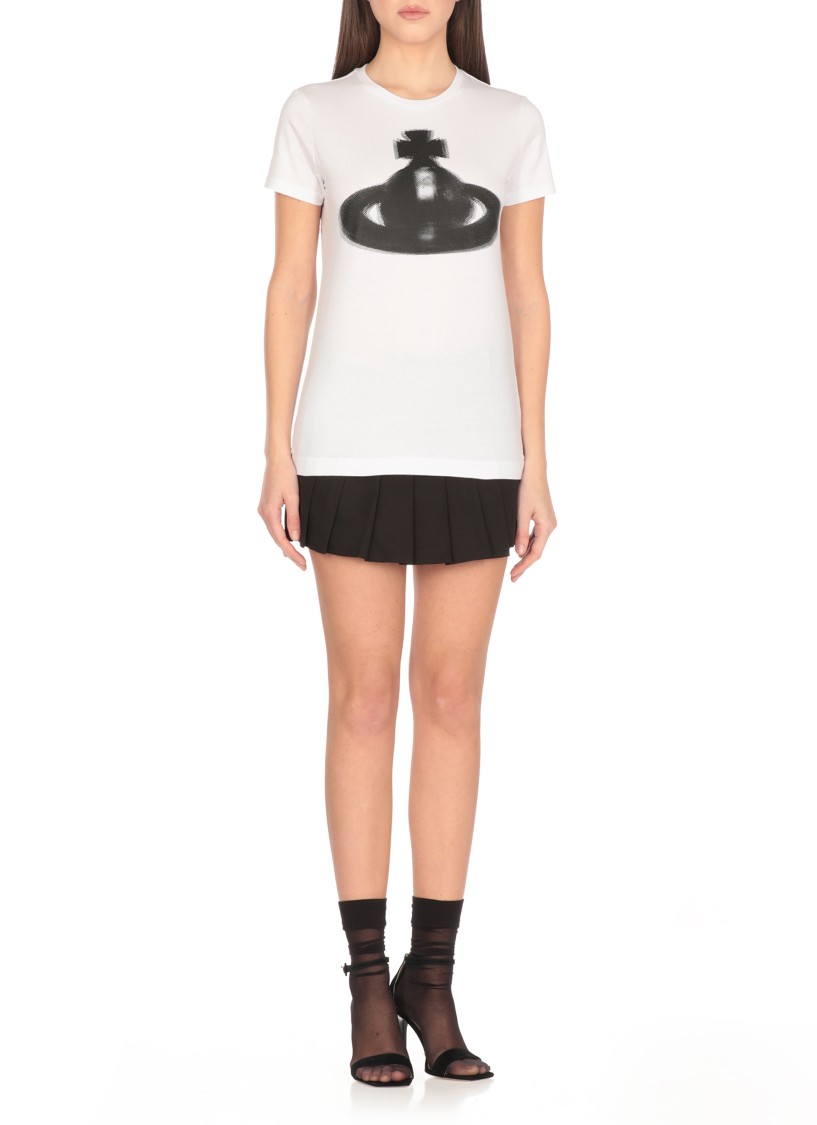 Shop Vivienne Westwood White Halftone Orb T-shirt