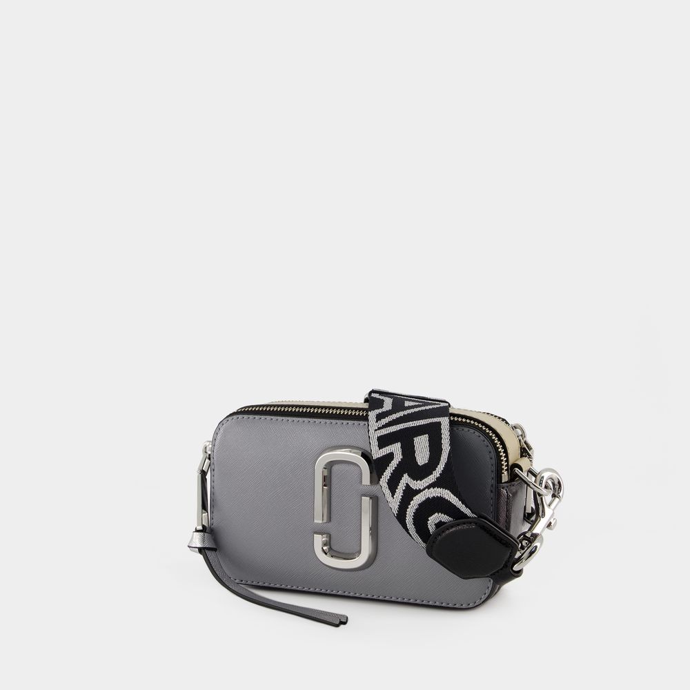 Marc Jacobs The Snapshot Crossbody - Leather - Grey In Grey