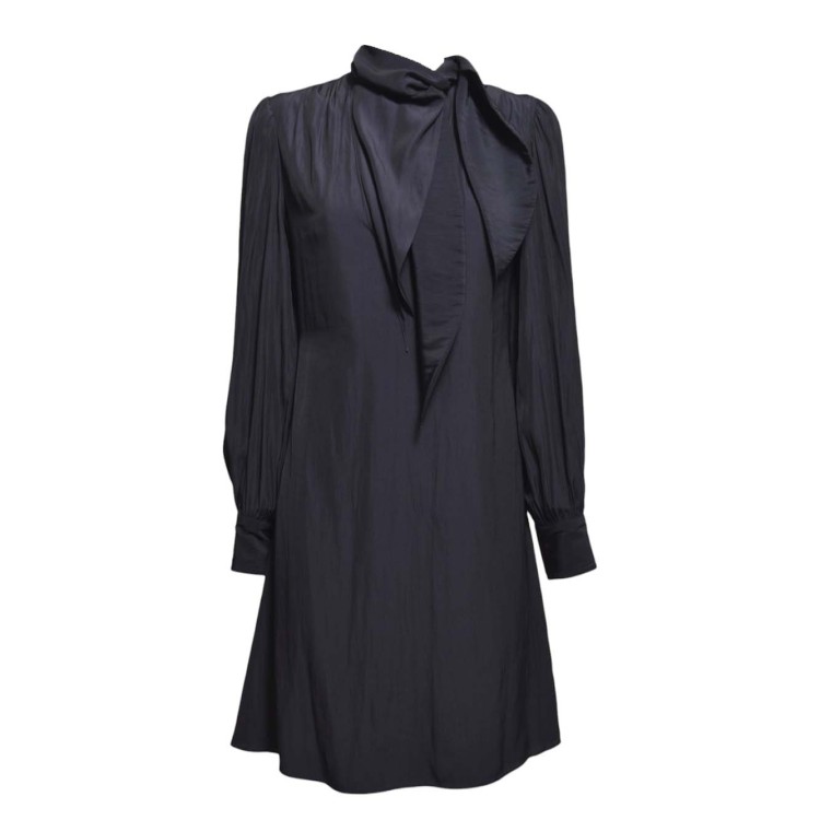 オールインワン・サロペット Lanvin Mini Dress In Black Satin With Bow Lanvin Mini Dress In Black Satin With Bow | THE LIST