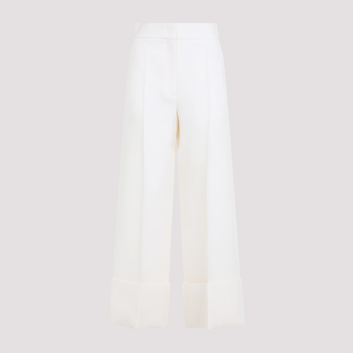 Valentino Ivory White Virgin Wool Pants In White