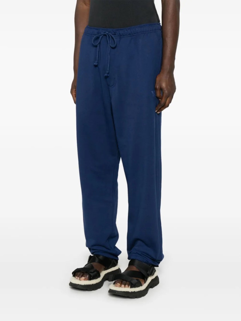 Y-3 Logo-print Sweatpants In Blue