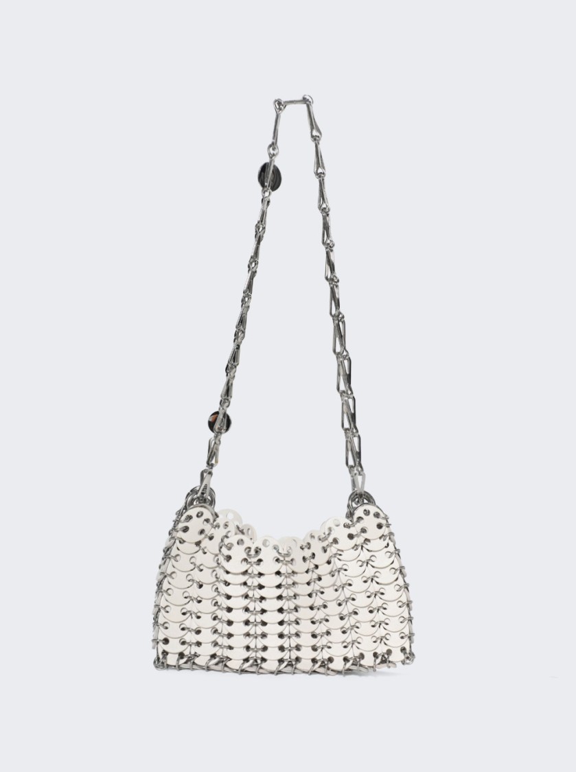 Rabanne Nano Iconic 1969 Bag Cream And Silver In Silver