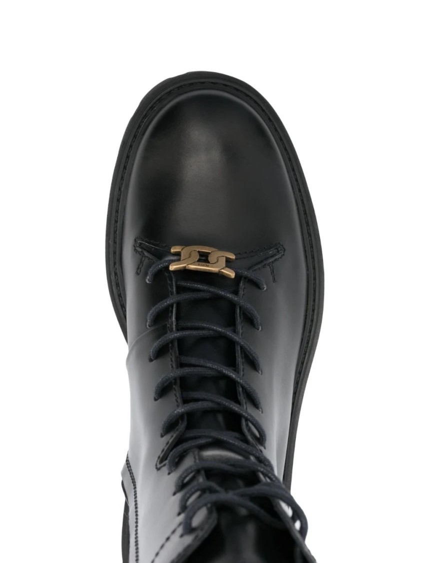 Tod's Leather Ankle Boots In Black