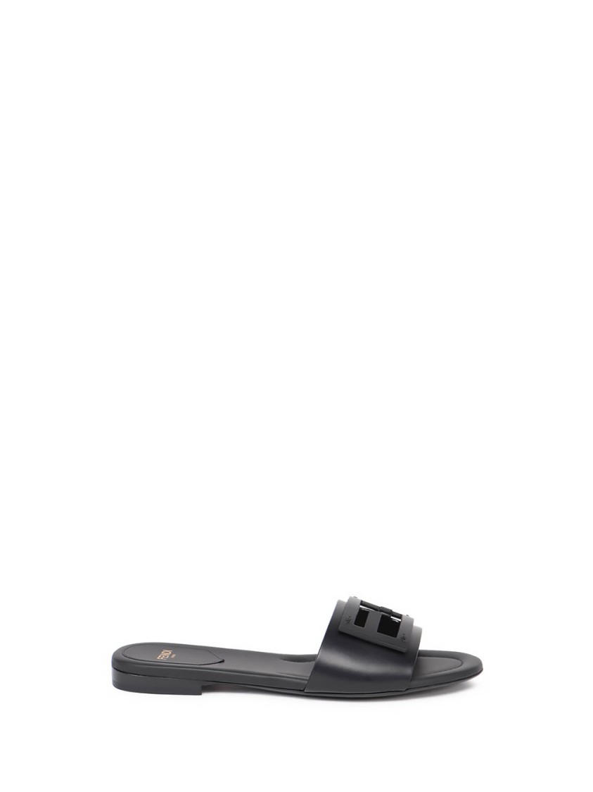 Fendi Women `baguette` Slides In Gray
