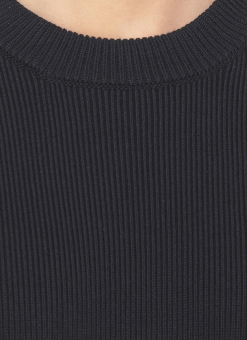 Golden Goose Black Merino Wool Sweater With Golden Applications For Women In Black