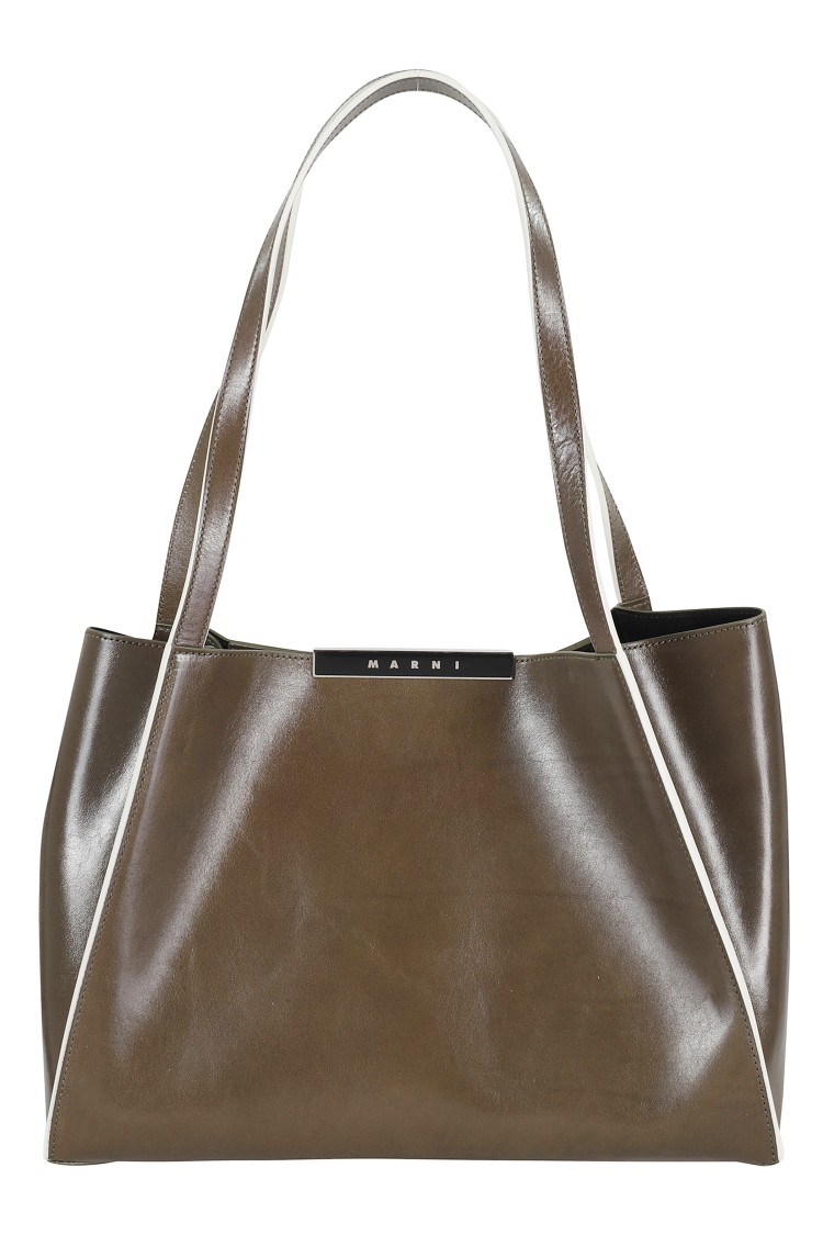 Marni Cresta Tote Bag In Neutral