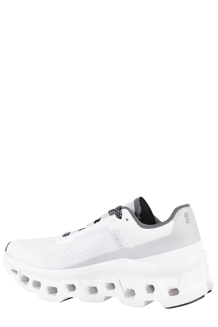 On Running Cloudmonster Sneakers With Technical Fabric Upper In White