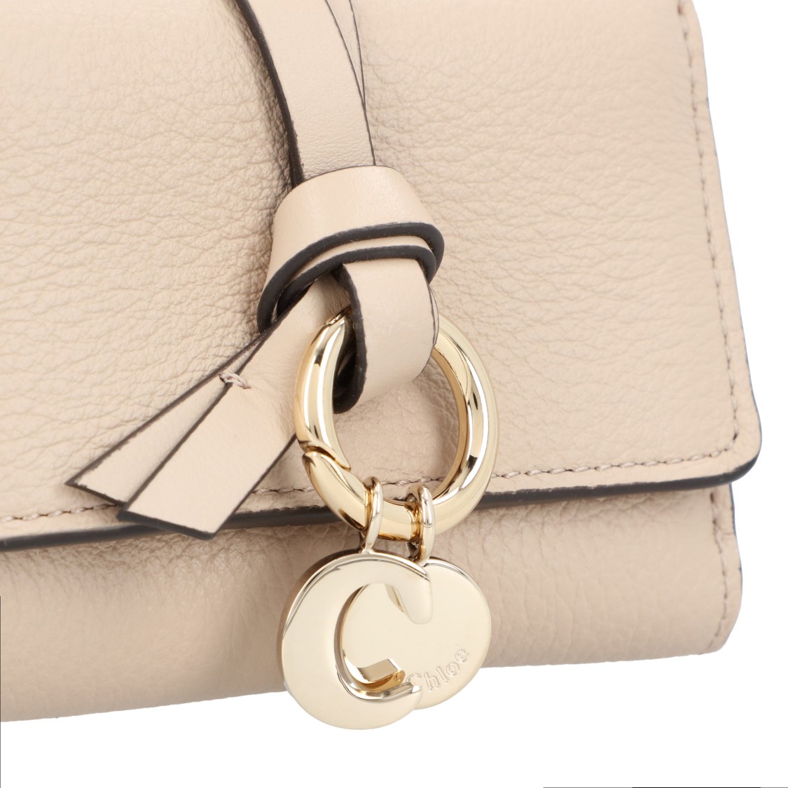 Chloé Alphabet Mini Trifold Wallet In Neutral