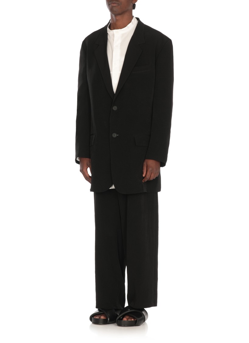 Yohji Yamamoto Single-breasted Blazer With Back Opening