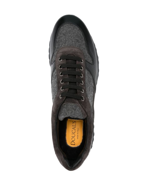 スニーカー Doucal's Black/Anthracite Grey Panelled Sneakers Doucal's Black/Anthracite Grey Panelled Sneakers | THE LIST