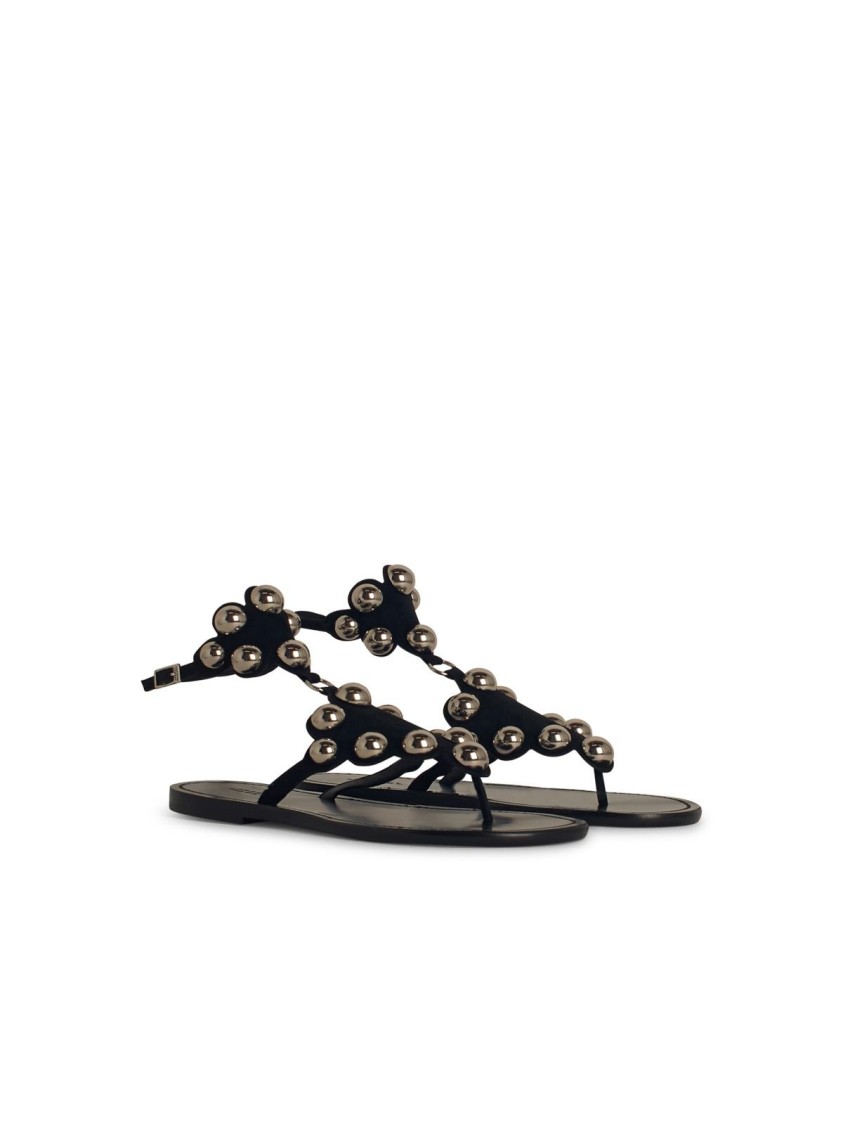 Isabel Marant Étoile Isabel Marant Etoile 'velvee' Black Lear Sandals In Black