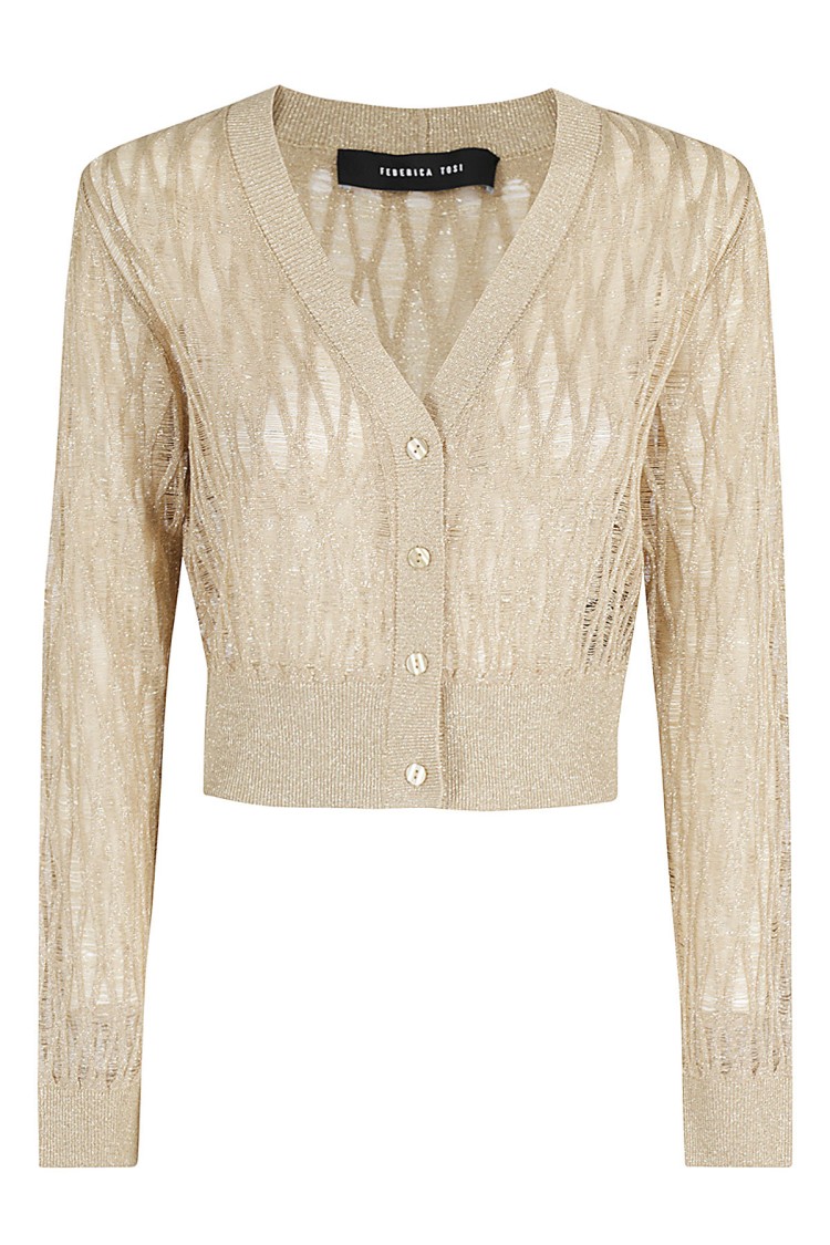 FEDERICA TOSI FEDERICA TOSI DELICATE V-NECK CARDIGAN
