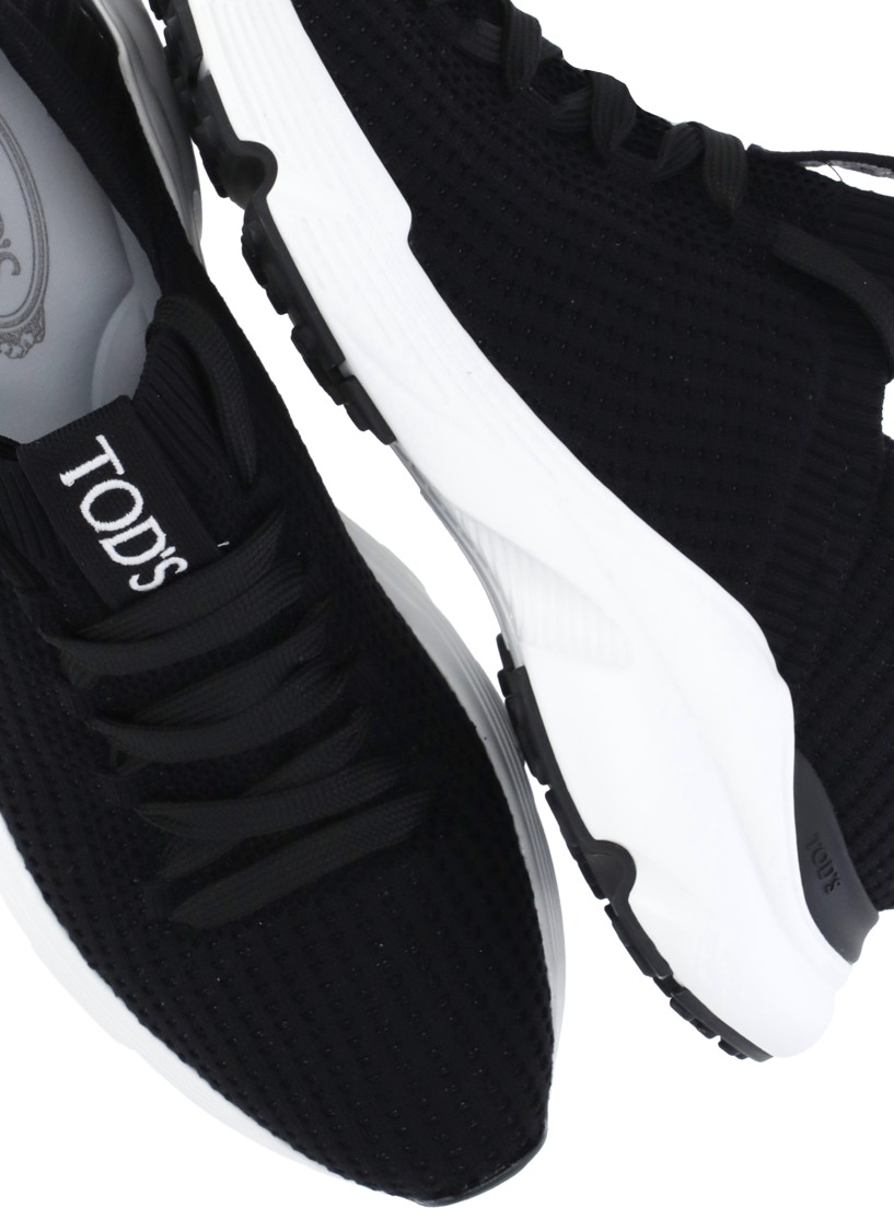 TOD'S TOD'S BLACK FABRIC SNEAKERS