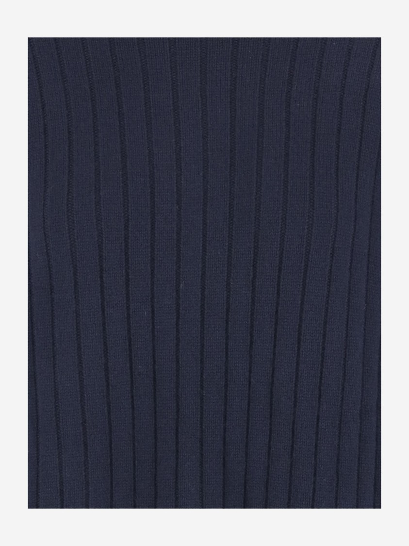 Aspesi Ribbed Turtleneck Sweater In Black