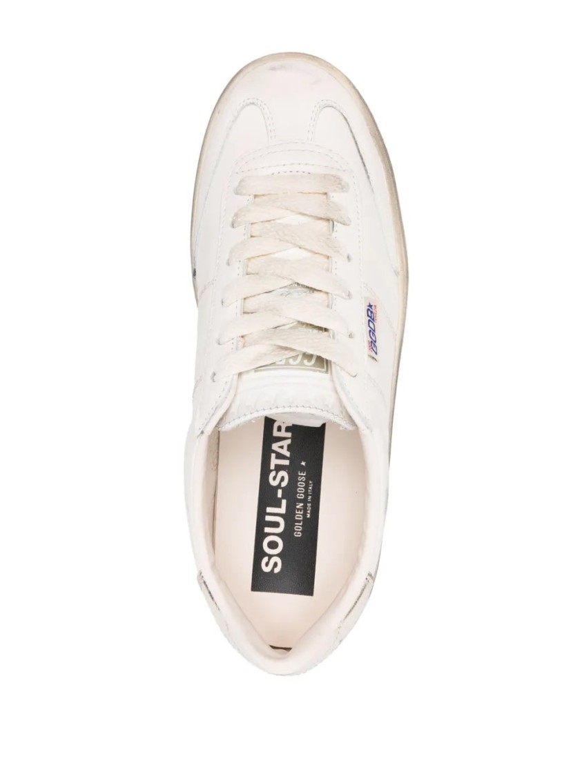 Golden Goose Soul-star Sneakers With Metallic Accent In Neutral