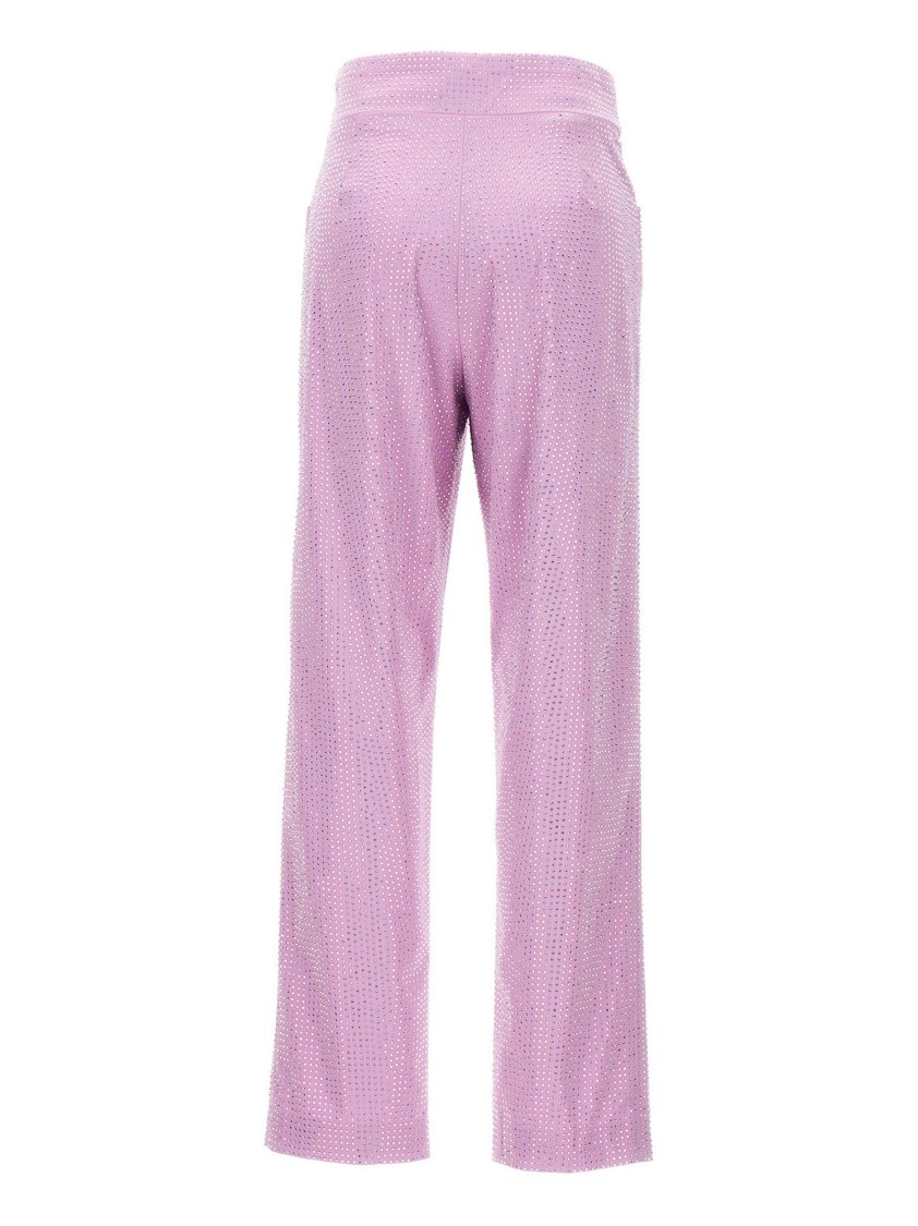 Giuseppe Di Morabito Wide-leg Pants With Crystals In Pink