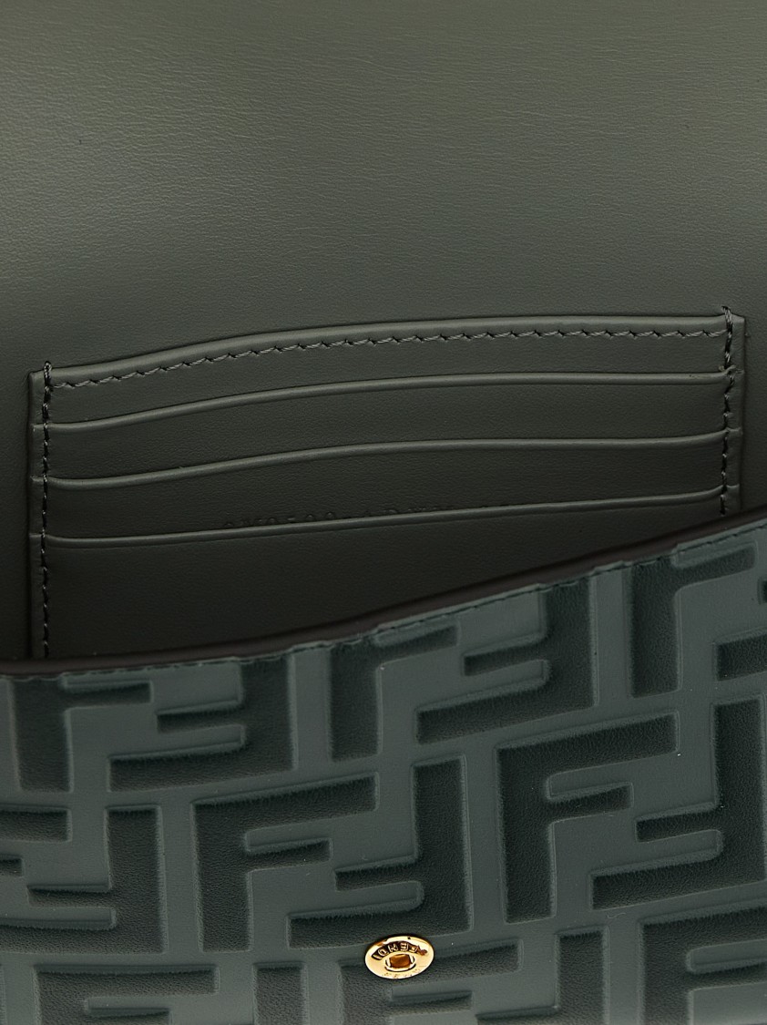 Fendi Ff Diamonds' Wallet On Chain In Black