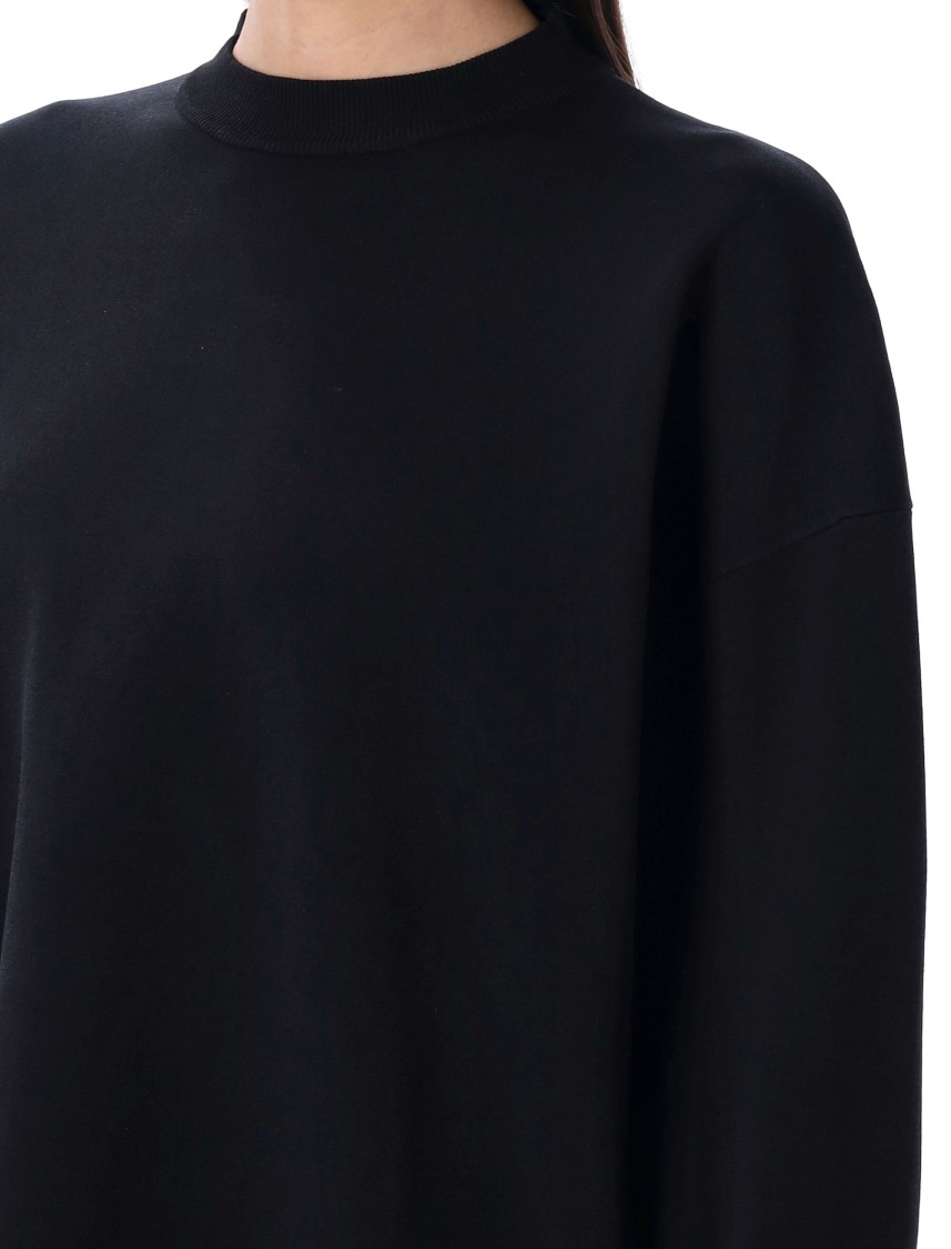 Shop Studio Nicholson Idro Oversized Crew Neck Sweatshirt In Blue
