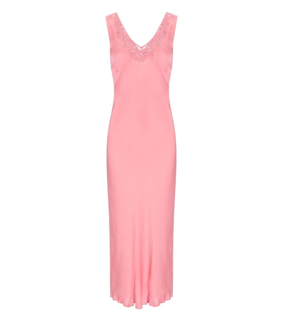 Shop Twinset Twin-set Peach Slip Dress In Pink