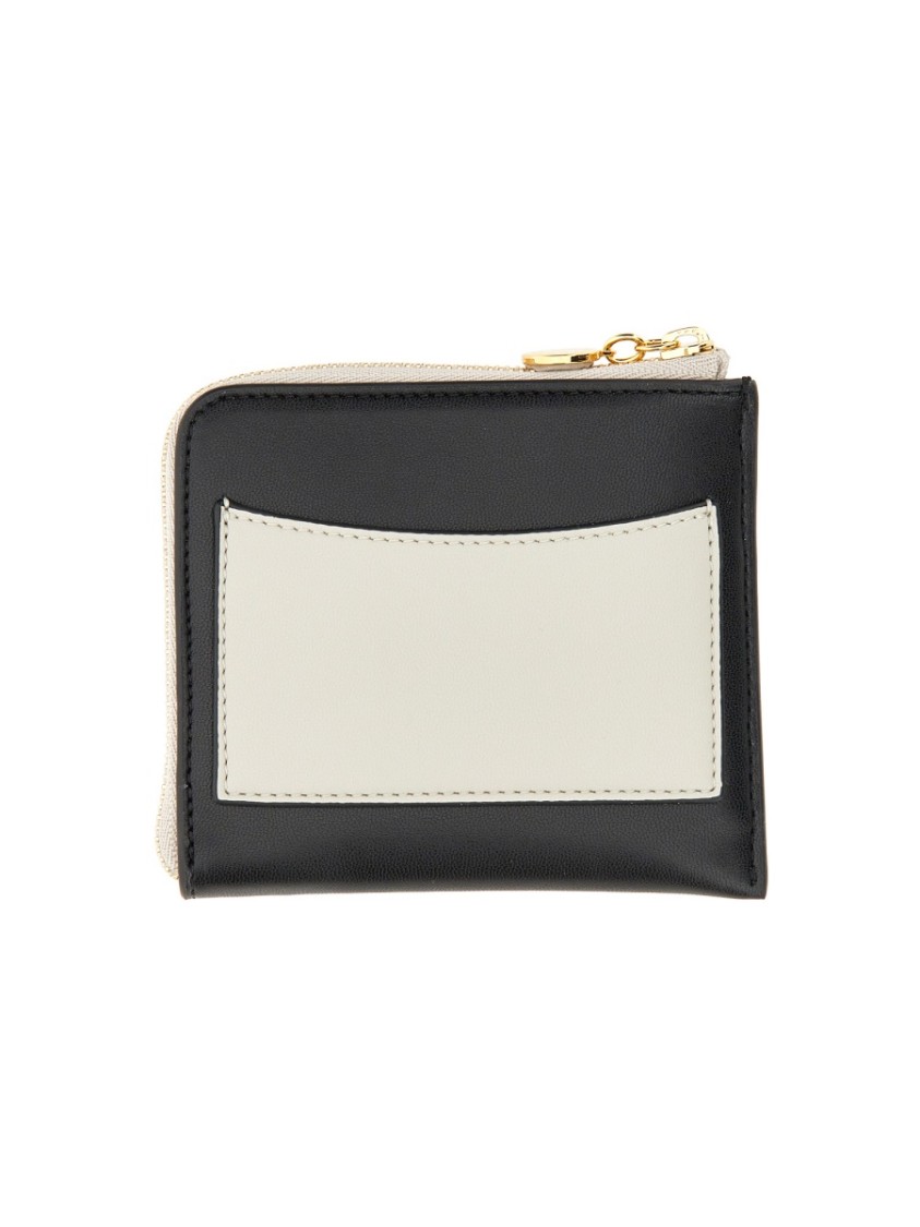 Stella Mccartney Zipped Wallet In Black