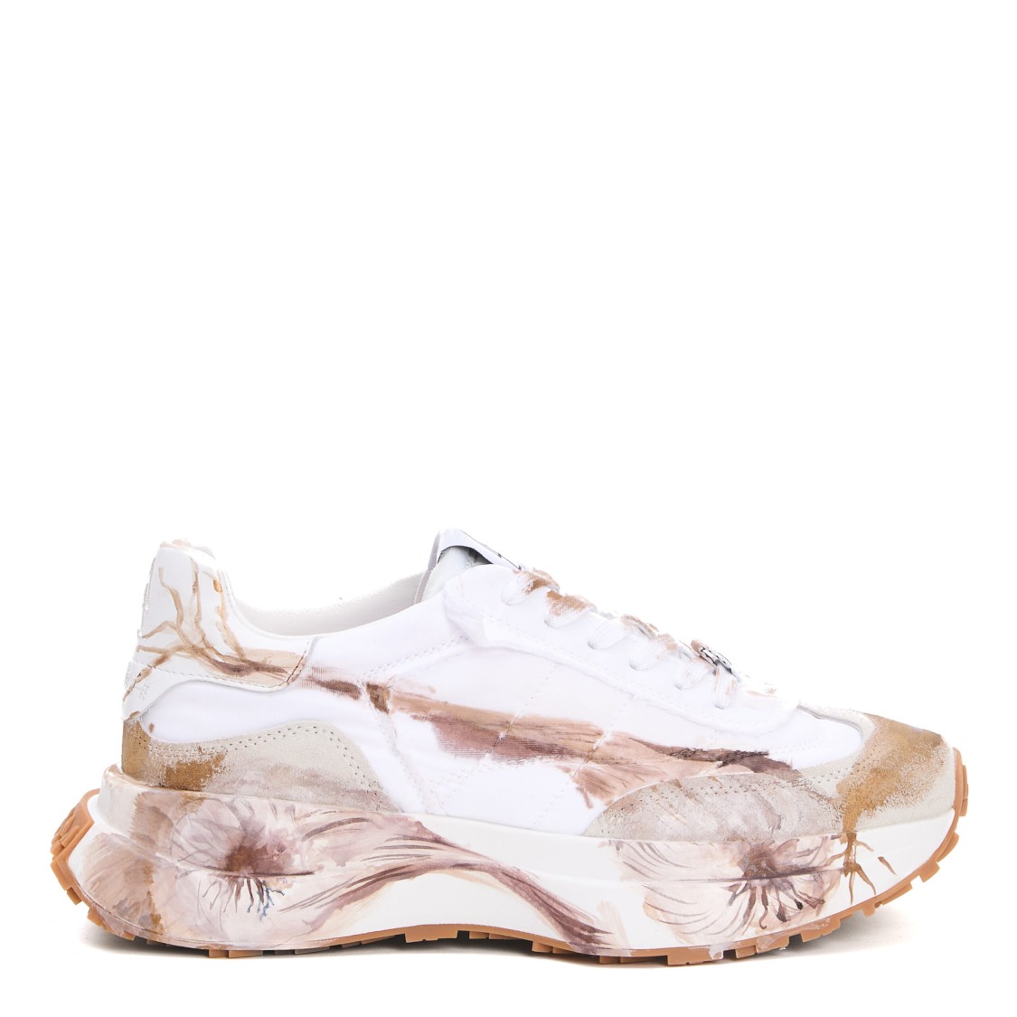 Elena Iachi Bianca E Beige Dipinta A Mano Sneakers