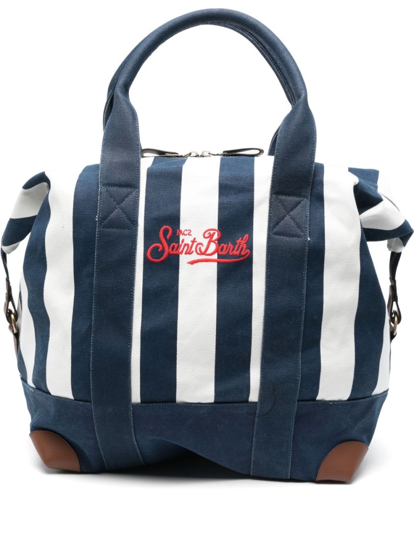 MC2 SAINT BARTH MC2 SAINT BARTH STRIPE PRINT TRAVEL BAG WITH TWO-WAY ZIP FASTENING