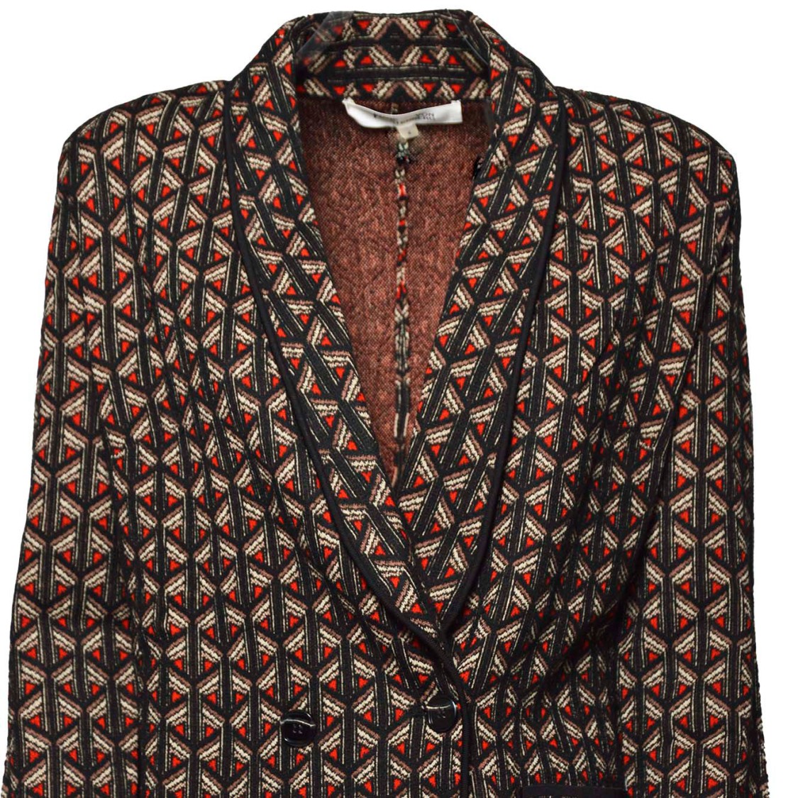 Diane Von Furstenberg Tailored Single-breasted Jacket With Geometric Pattern
