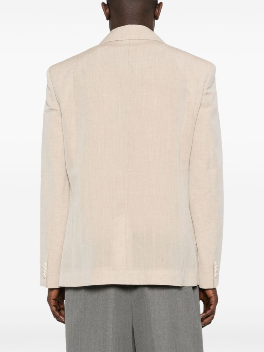 Jacquemus La Veste Titolo Blazer Jacket In Neutral