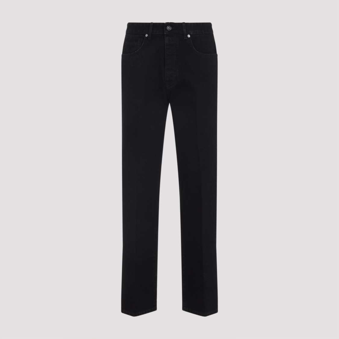 Givenchy Straight-leg Cotton Blend Trousers With Subtle Branding In Black