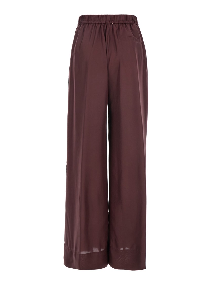 Shop Forte Forte Bordeaux Pants With Elastic Drawstring Waist