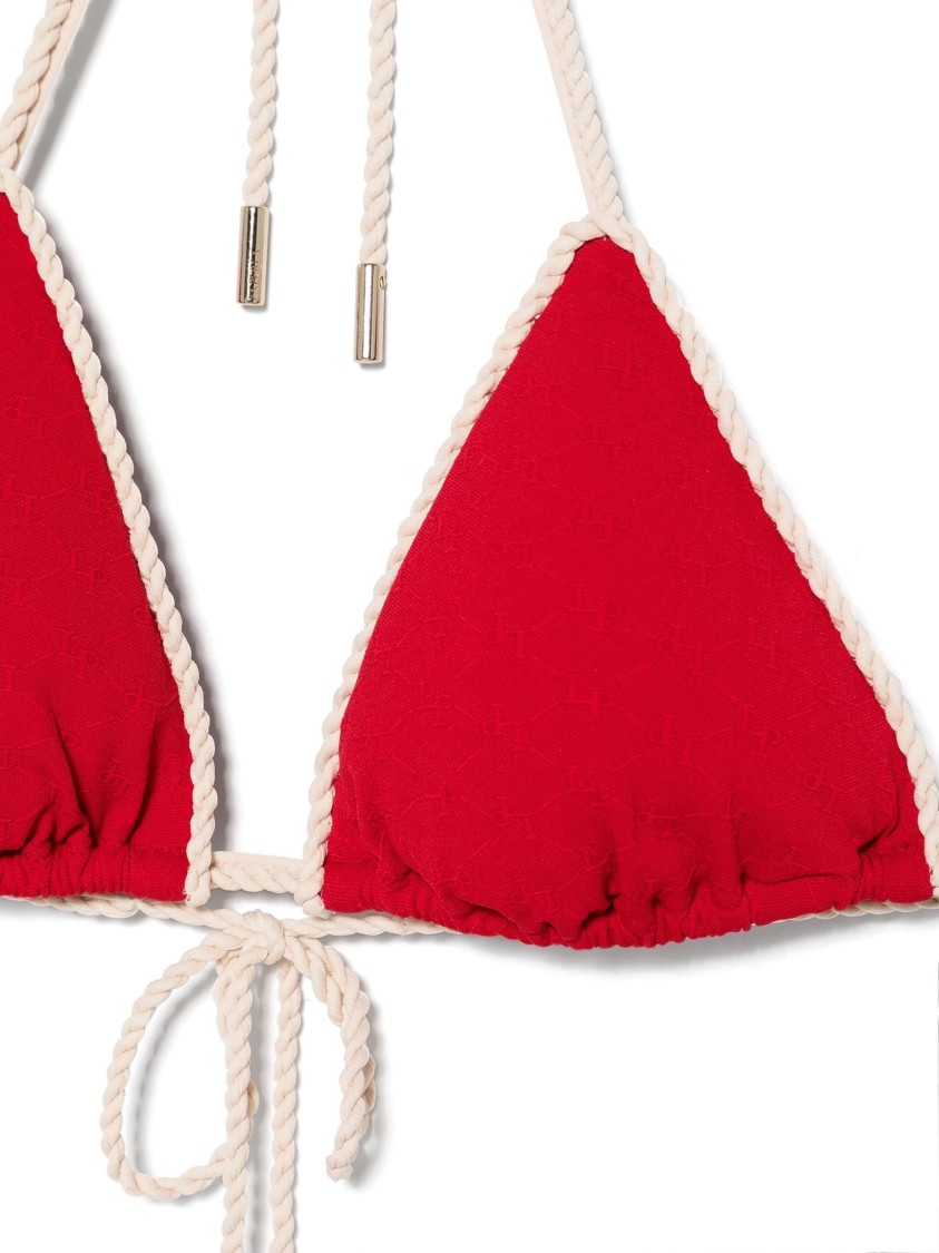 La Perla Textured Triangle Bikini Top With Removable Padding In Multi