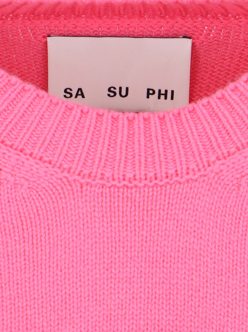 Sa Su Phi Round-neck Cashmere Sweater In Pink