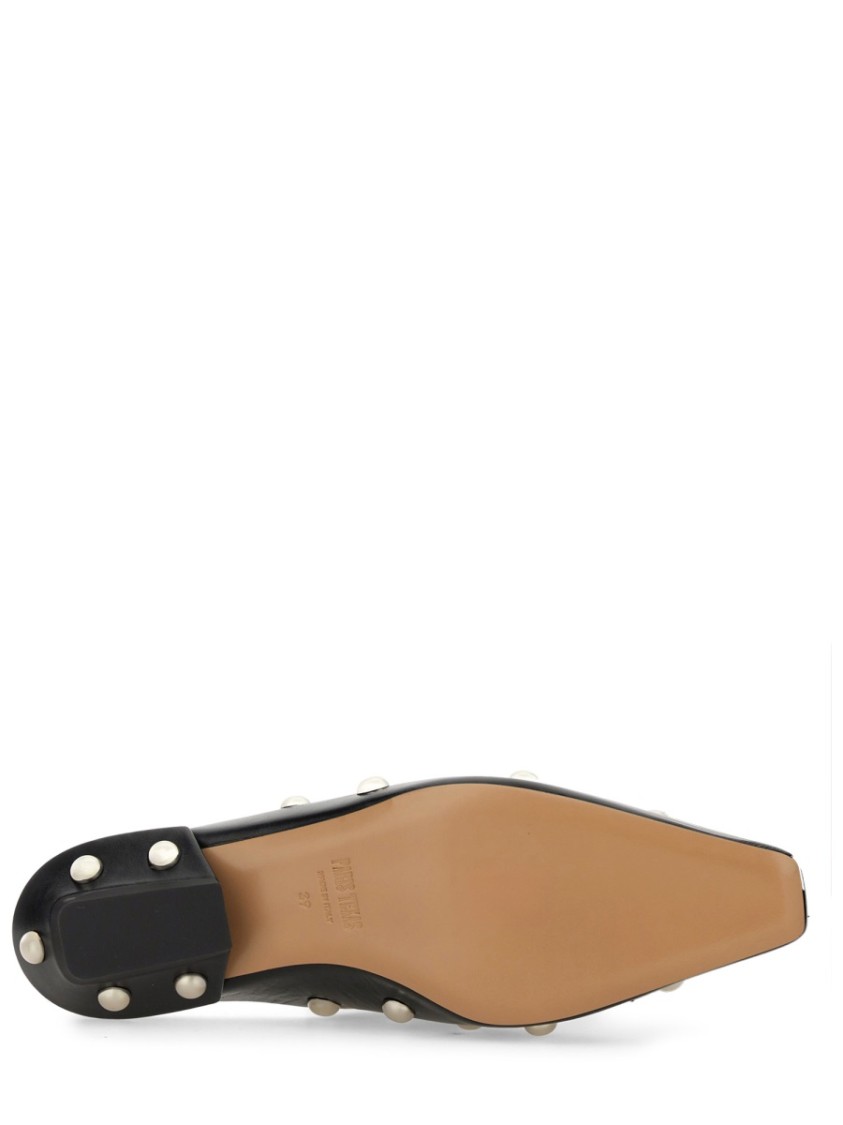 Paris Texas Studded Pointed Toe Mule In Black
