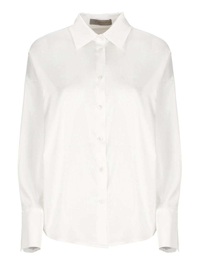 D Exterior D. Exterior White Satin Shirt
