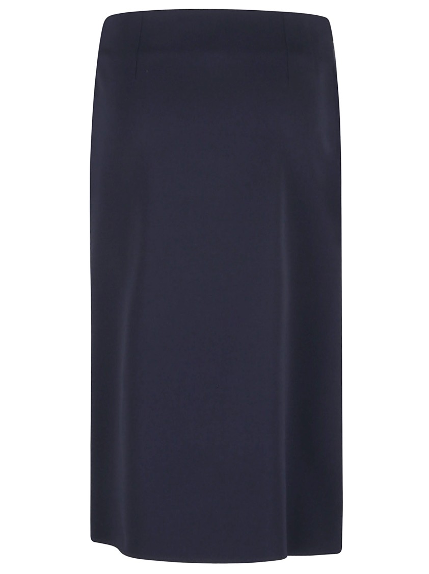 Stella Mccartney Falabella Chain Asymmetric Midi Skirt In Blue