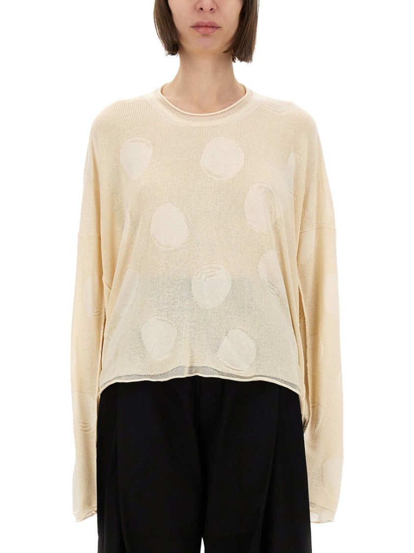 Uma Wang Shirt With Polka Dot Pattern In Neutrals