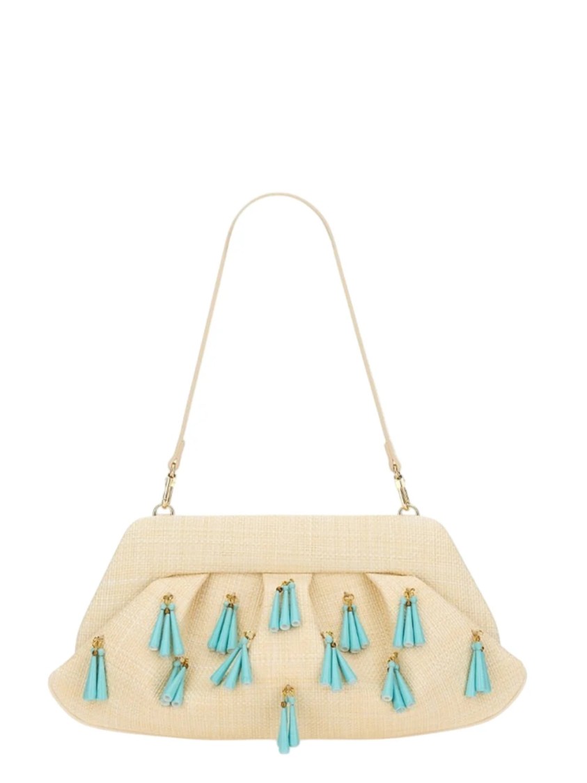 Themoirè Textured Bag With Paper Fringes