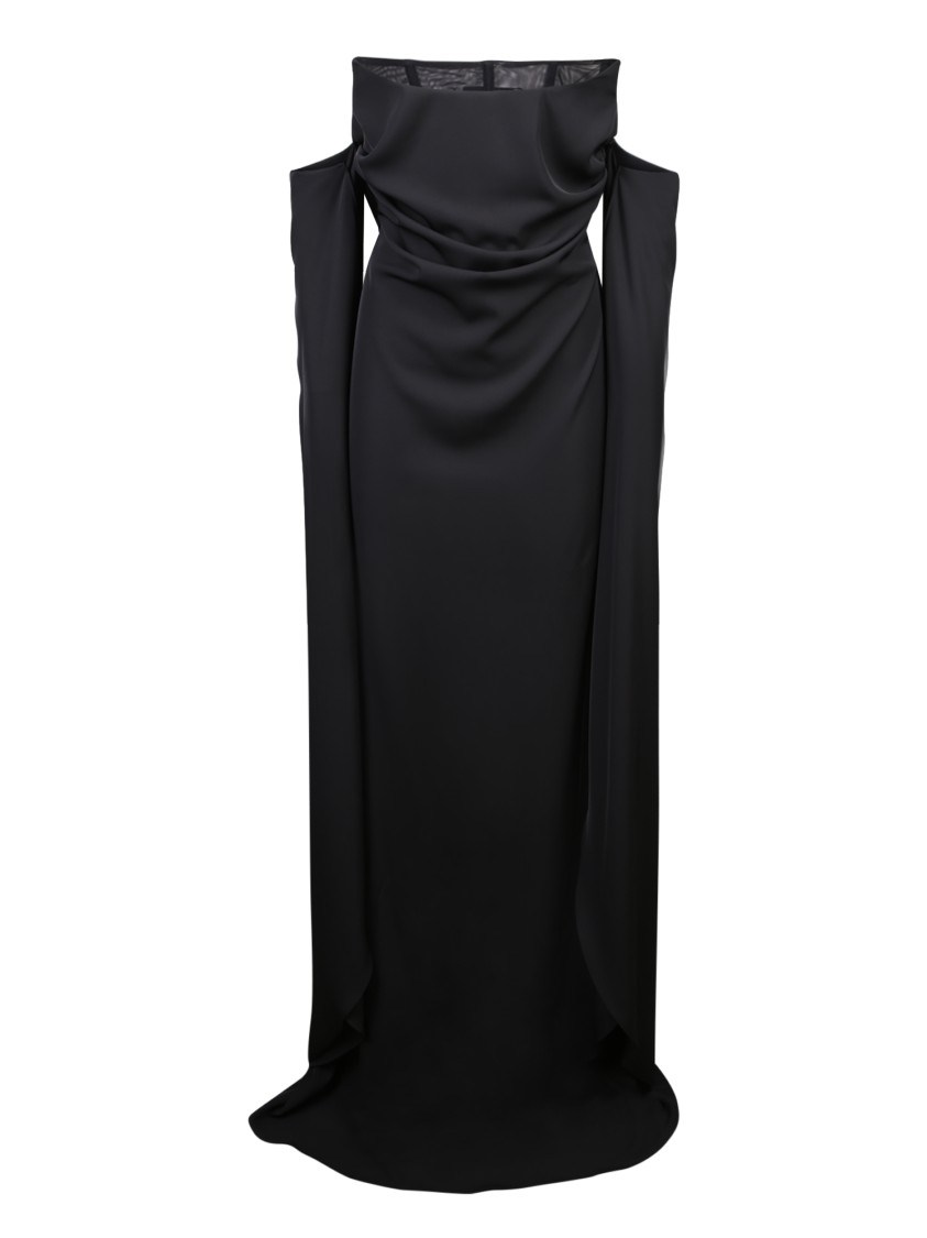 Giuseppe Di Morabito Long Dress With Open Sleeves In Black
