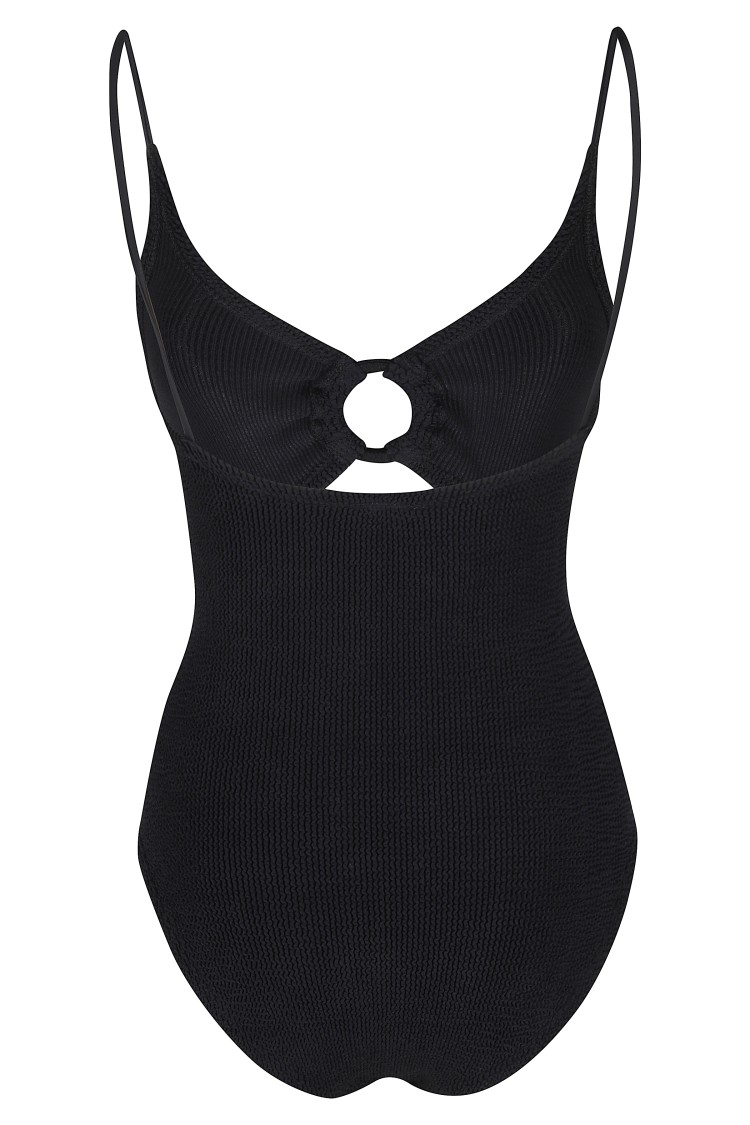 Shop Hunza G Crystal One-piece Swimsuit - Black