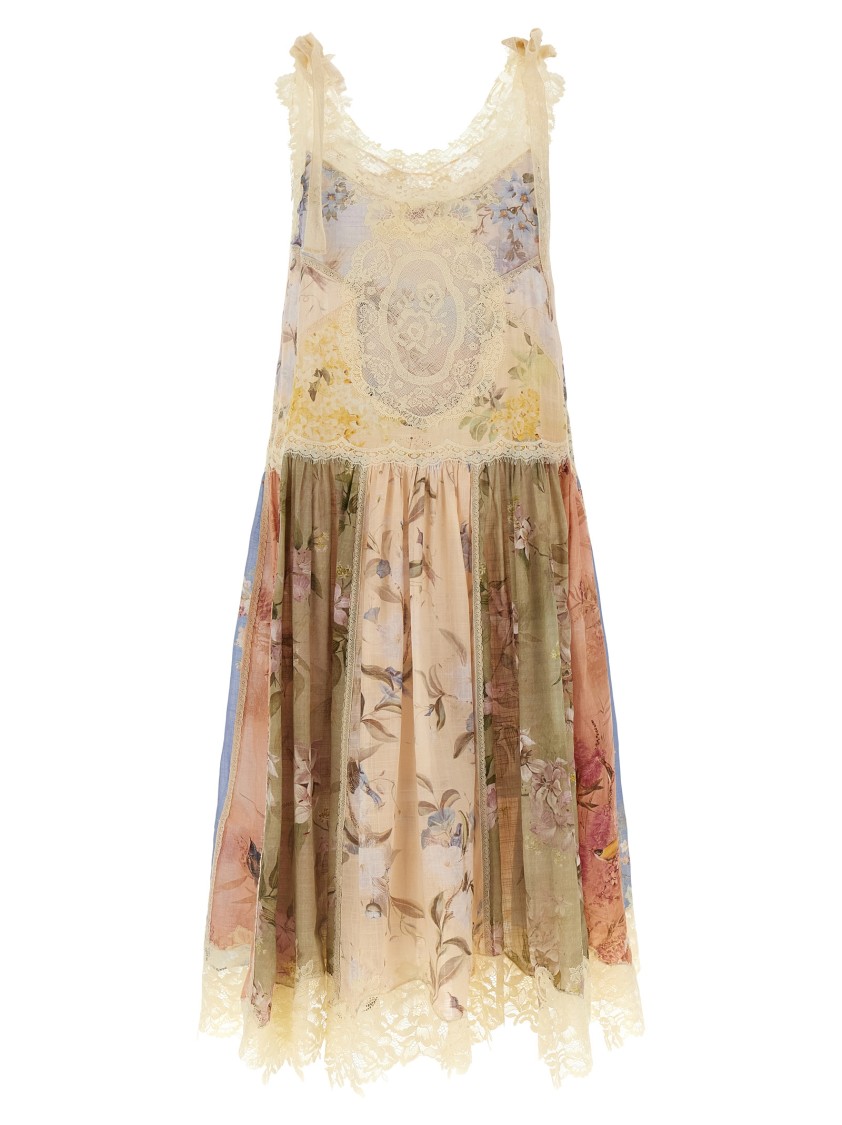 Zimmermann 'cascadian' Dress In Neutral