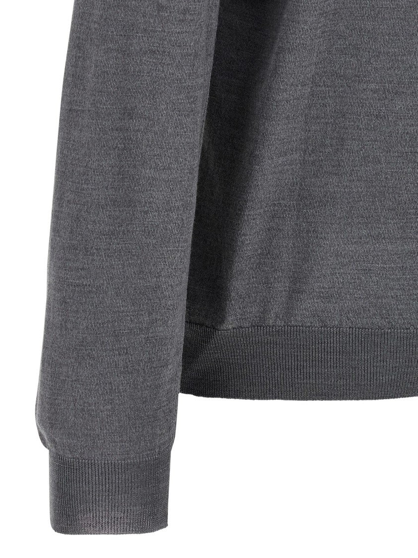 Zanone Lightweight Grey Flexwool Sweater In Gray