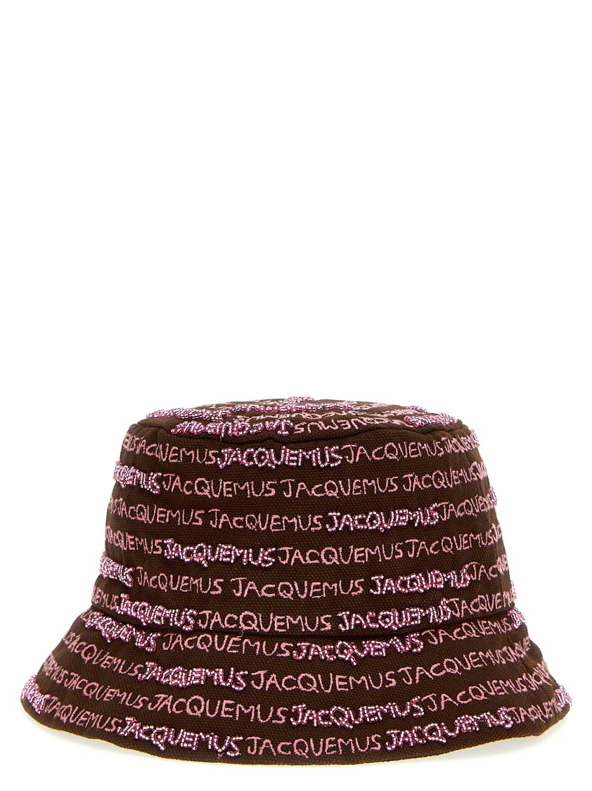 Jacquemus 'le Bob Bordado' Bucket Hat In Brown