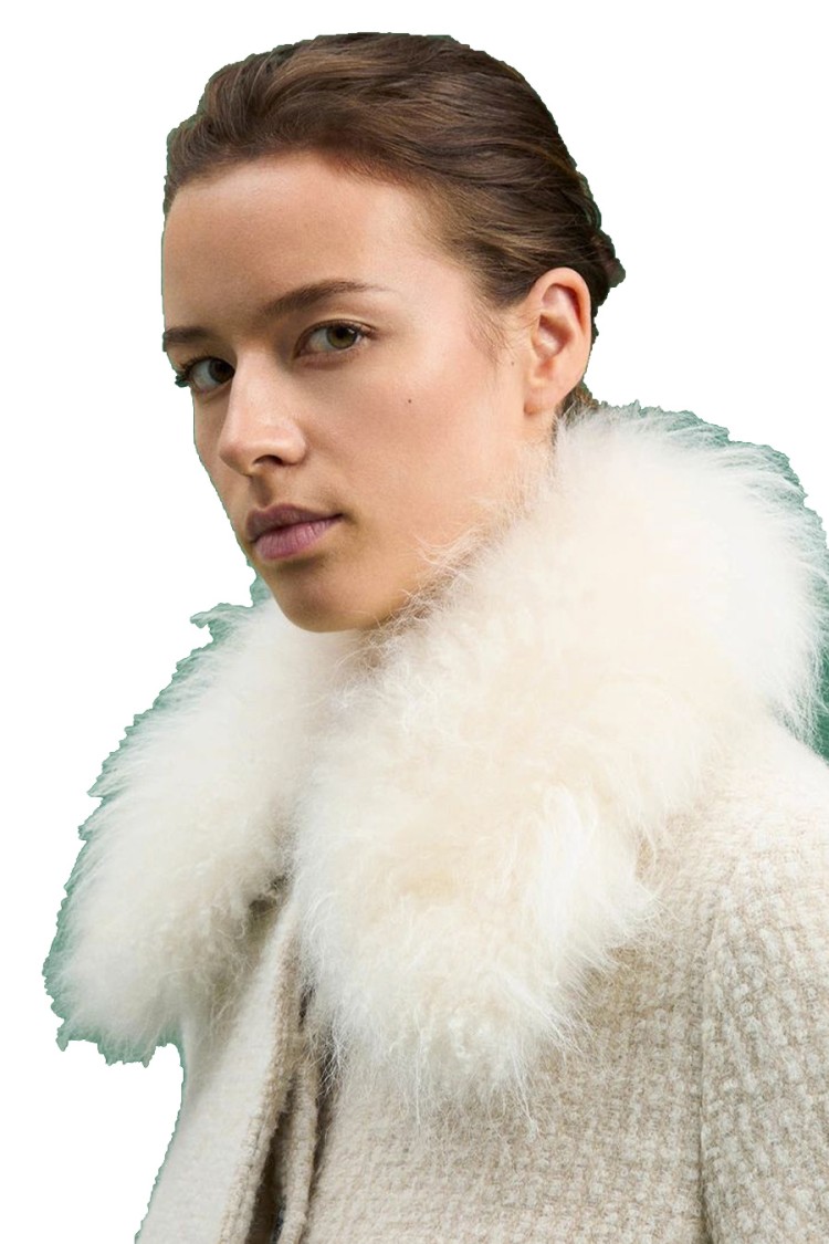 Peuterey Long Coat With Cashmere Goat Collar