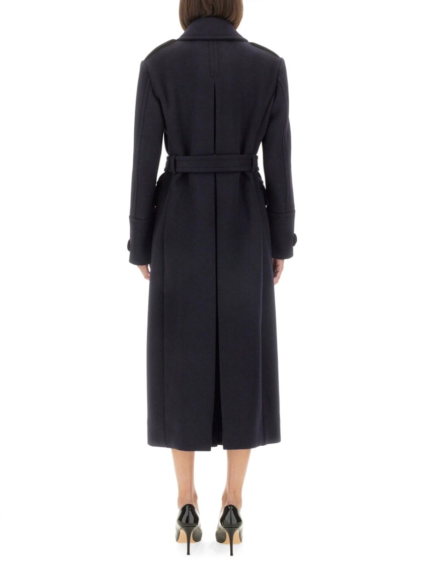 Tom Ford Double-breasted Military Coat In Black