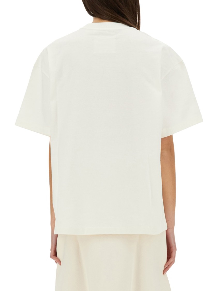 Jil Sander Relaxed-fit Cotton T-shirt With Bold Logo In Multi