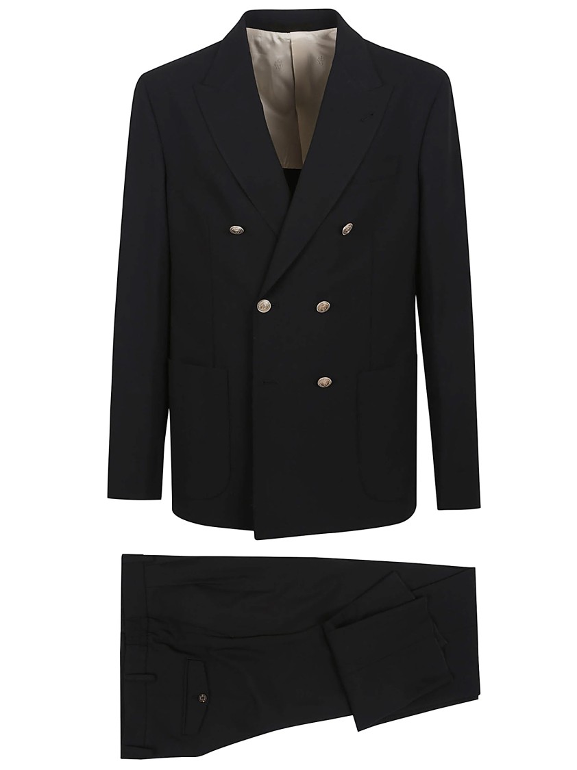 ELEVENTY ELEVENTY DOUBLE-BREASTED WOOL BLEND SUIT
