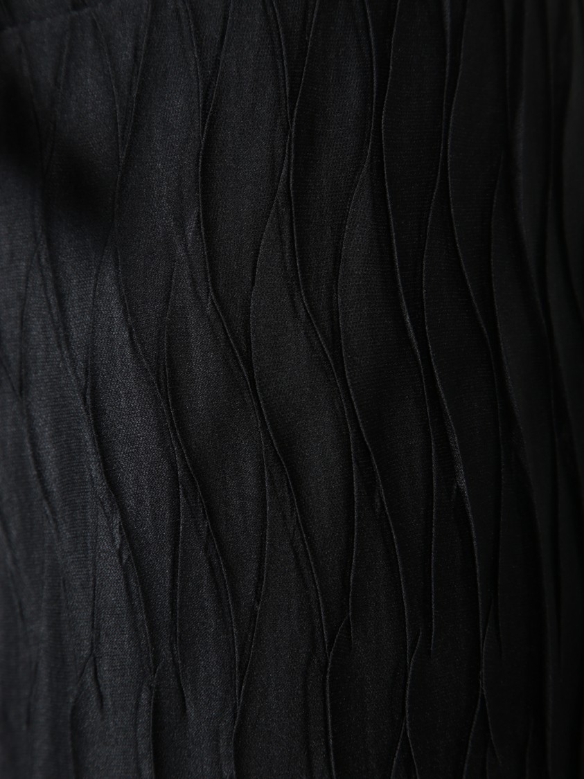 Herno Black Trousers With Wavy Pattern And Drawstring Waist